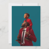 Vier papa in stijl kaart (Achterkant)