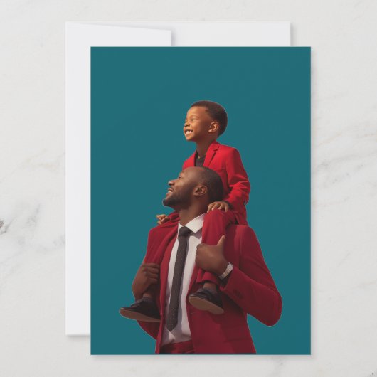 Vier papa in stijl kaart (Achterkant)