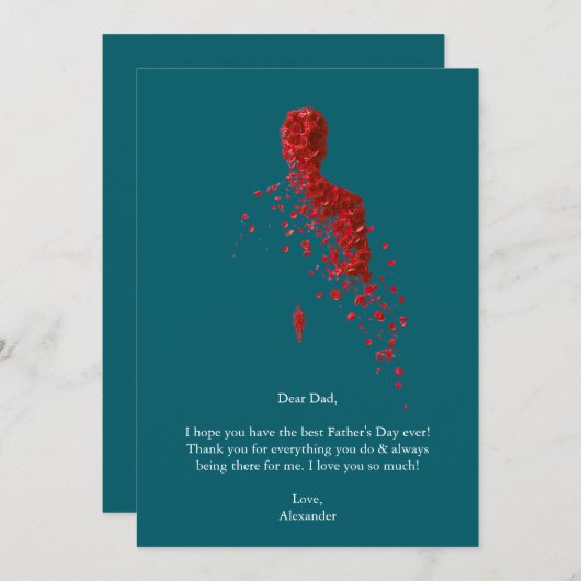 Vier papa in stijl kaart (Voorkant / Achterkant)