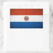 VIER Paraguay Nationale Vlag Rechthoekige Sticker (Tas)