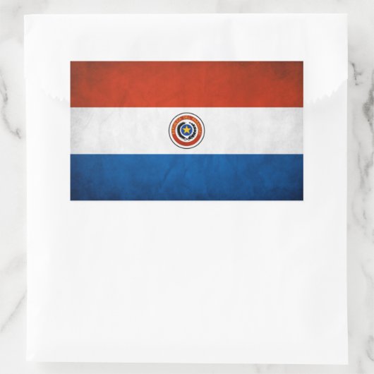 VIER Paraguay Nationale Vlag Rechthoekige Sticker (Tas)