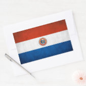 VIER Paraguay Nationale Vlag Rechthoekige Sticker (Envelop)