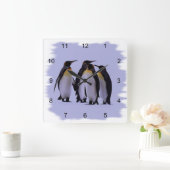 Vier penguins wandklok (Huis)