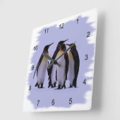 Vier penguins wandklok (Hoek)