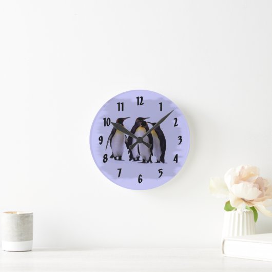 Vier penguins wandklok (Huis)
