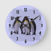 Vier penguins wandklok (Voorkant)