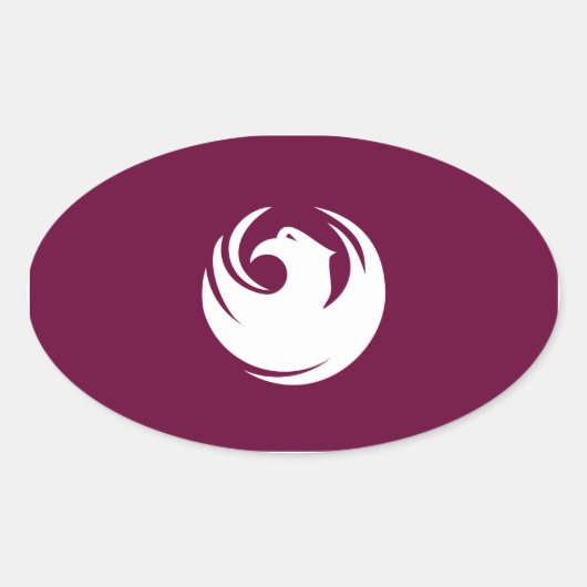 VIER Phoenix Flag Ovale Sticker (Voorkant)