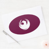 VIER Phoenix Flag Ovale Sticker (Envelop)