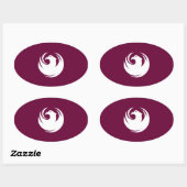 VIER Phoenix Flag Ovale Sticker (Vel)