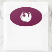 VIER Phoenix Flag Ovale Sticker (Tas)