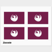VIER Phoenix Flag Rechthoekige Sticker (Vel)