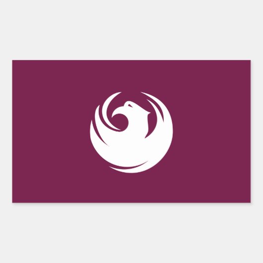 VIER Phoenix Flag Rechthoekige Sticker (Voorkant)