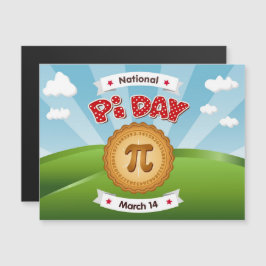 Vier Pi Day Magnet Kaart