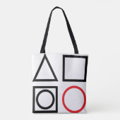 vier pictogram tote bag (Achterkant)