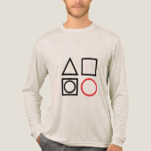 vier pictogram Tri-Blend shirt (Voorkant volledig)