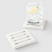 Vier pijlen stenen Onderzetter (Zijkant)