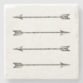 Vier pijlen stenen Onderzetter (Voorkant)