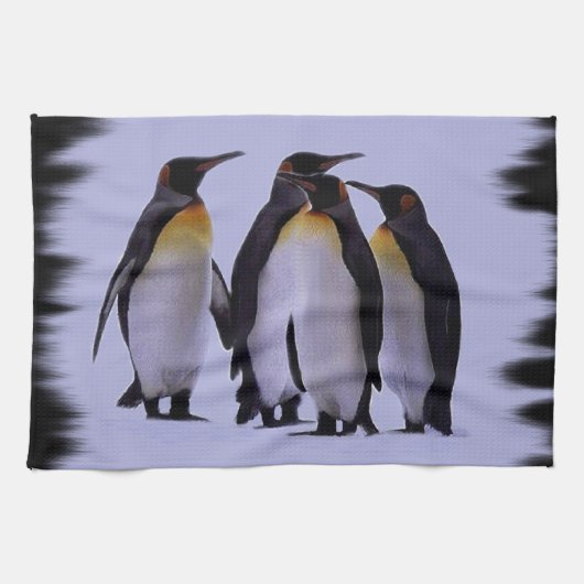 Vier pinguïns Amerikaanse MoJo Kitchen Towel Theedoek (Horizontaal)