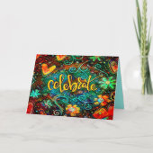 Vier plezier Modern Kleurrijk Vrolijk Kaart (Voorkant)