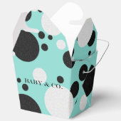 Vier Polka Dot Baby Bridal Sprinkle Party Bedankdoosjes (Open)