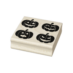 vier pompoenen rubberstempel
