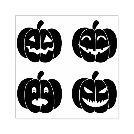 vier pompoenen rubberstempel (Afrduk)