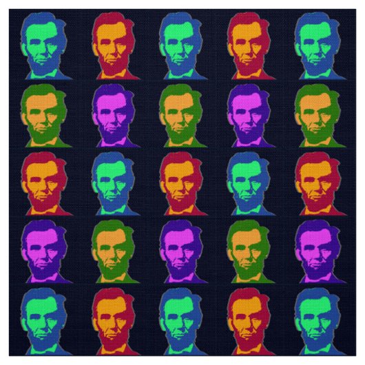 Vier Pop Art Abraham Lincolns Stof (Swatch)