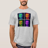Vier Pop Art Abraham Lincolns T-shirt (Voorkant)