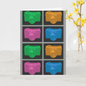 Vier Pop Art Camera's Kaart (Gele Bloem)