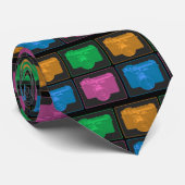 Vier Pop Art Camera's Stropdas (Opgerold)