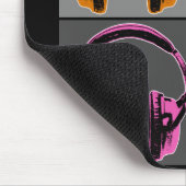 Vier Pop Art Headphones Muismat (Hoek)