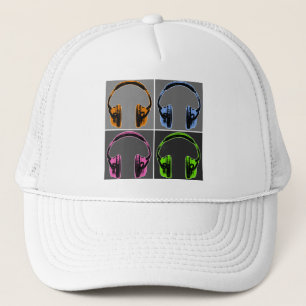 Vier Pop Art Headphones Trucker Pet