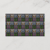 Vier Pop Art Headphones Visitekaartje (Achterkant)