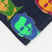 Vier Poppen Art Abraham Lincolns Fleece Deken (Hoek)