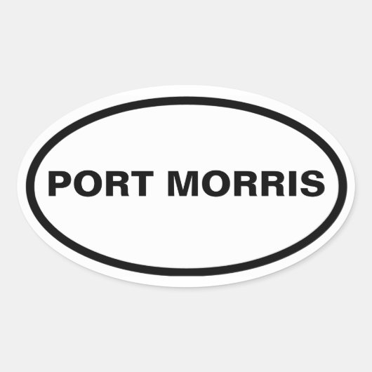 VIER Port Morris Ovale Sticker (Voorkant)