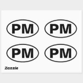 VIER Port Morris "PM" Ovale Sticker (Vel)