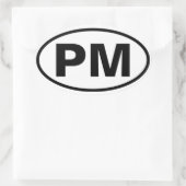 VIER Port Morris "PM" Ovale Sticker (Tas)