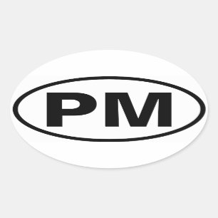VIER Port Morris "PM" Ovale Sticker