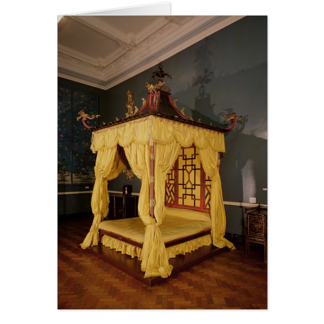 Vier Poster Bed, in de Chinese stijl, 1750's (Voorkant)