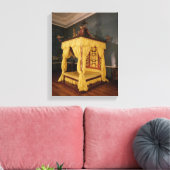 Vier Poster Bed, in de Chinese stijl, 1750's Canvas Afdruk (Insitu (Woonkamer))