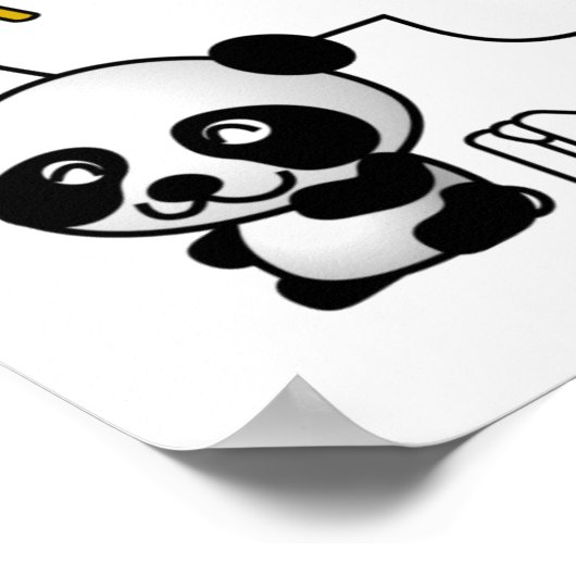 VIER poster PANDAS - pas aan (Hoek)