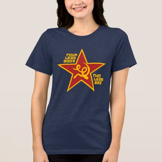 Vier poten goed Tri-Blend shirt (Voorkant)