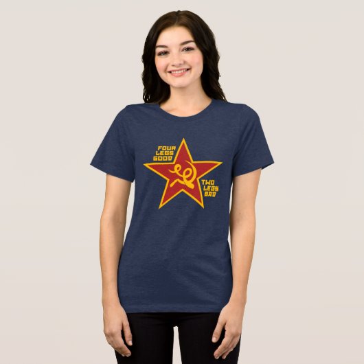 Vier poten goed Tri-Blend shirt (Voorkant volledig)
