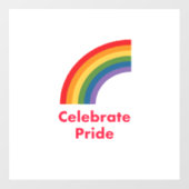 Vier Pride Gay LGBT Rainbow Raamsticker (Vel)