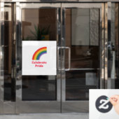Vier Pride Gay LGBT Rainbow Raamsticker (Kantoordeur)