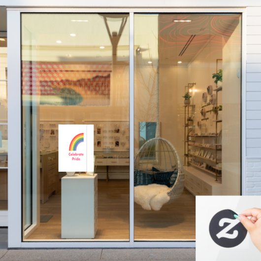 Vier Pride Gay LGBT Rainbow Raamsticker (Winkelraam)