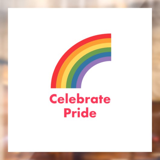 Vier Pride Gay LGBT Rainbow Raamsticker (Vel 2)
