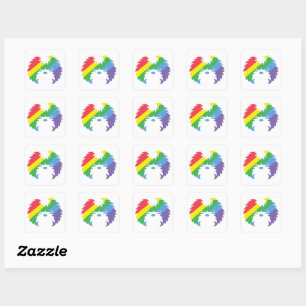 Vier Pride met Sammy Dog Stickers