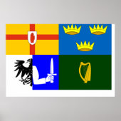 Vier provincies, vlag Ierland Poster (Voorkant)