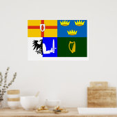 Vier provincies, vlag Ierland Poster (Keuken)